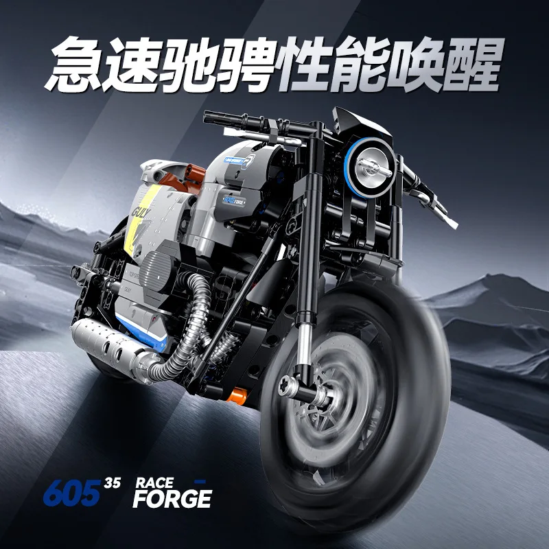 IN STOCK 60535 MOC Technical Motorcycle Building Blocks Model