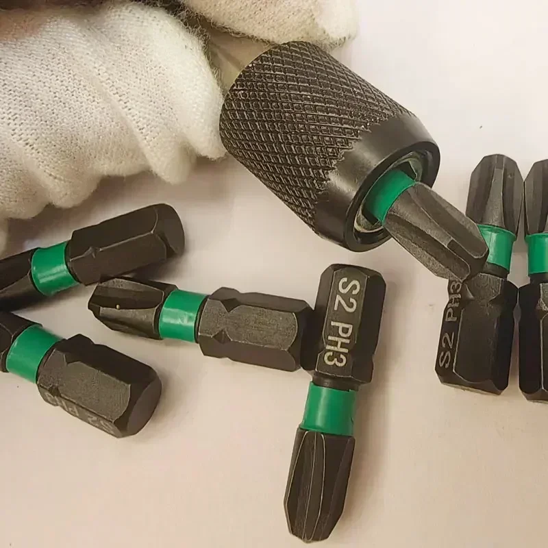 Ímã Pz1 Pz2 Pz3 s2 Liga de Aço Chave de Fenda Conjunto de Bits para Broca Chave de Fenda de Impacto Hex Shank Ph1 Ph2 Ph3 10 Peças 25 mm