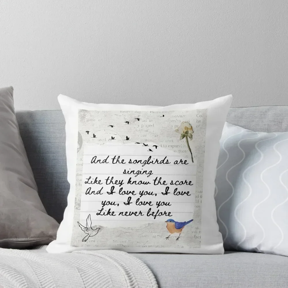 Songbird by Fleetwood Mac Lyric Print Throw Pillow Ornamental Pillow Decorative Sofa Cushion pillow