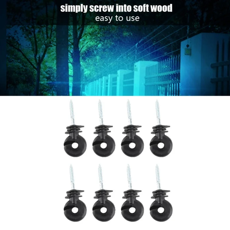100pcs Short Screw Type Ring Insulator Electric Meadow Fence Post Accessory view 5