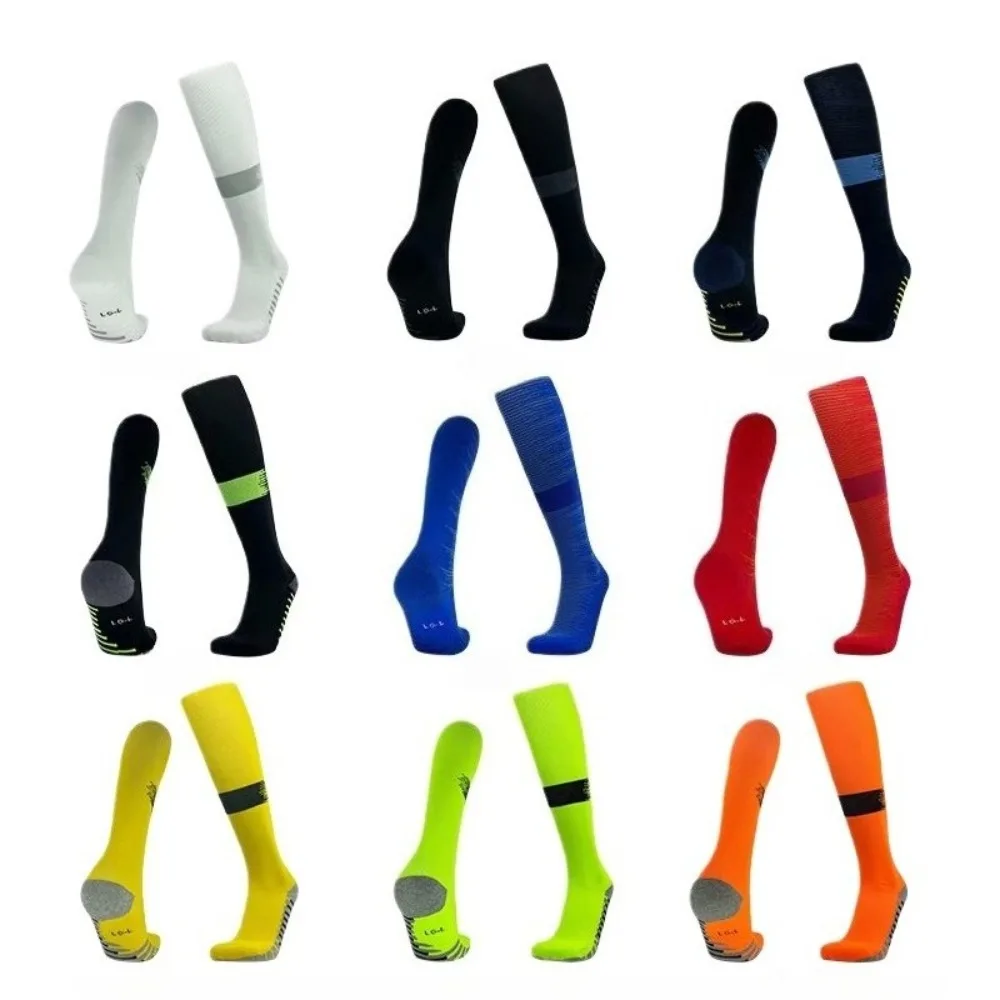 

Adult Football Socks Long Tube Men's and Women's Football Socks Breathable Knee-length Towel Bottom Children's Sports Training