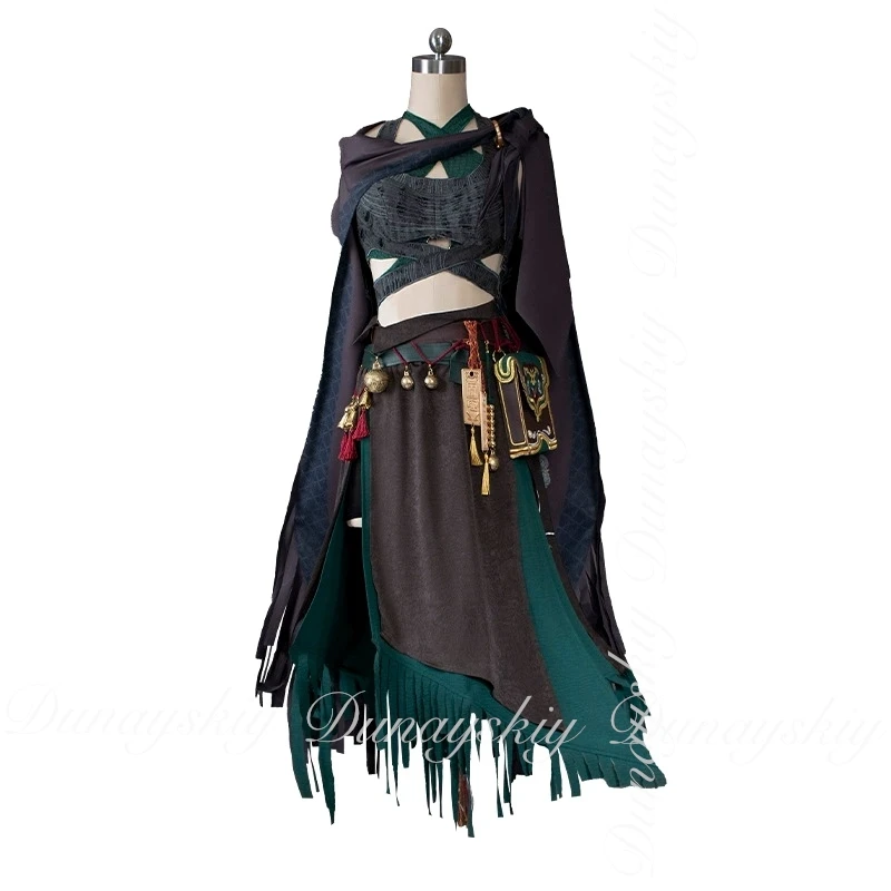 أين يلتقي لعبة The Nine Creeds أنثى شابة ماستر النسخة مع أسود أخضر شرط زي مدرسي تأثيري disfraz بدلة كاملة #6