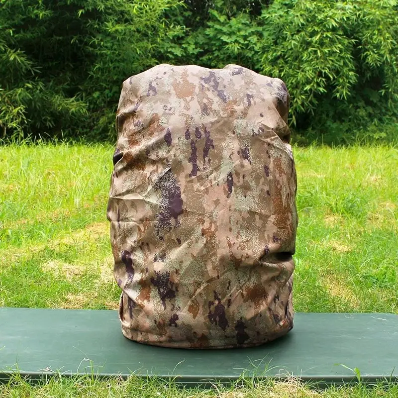 75L Camouflage Backpack Rain Cover Waterproof Dustproof for Jungle Desert Exploration Hiking with Drawstring and Buckle Closure