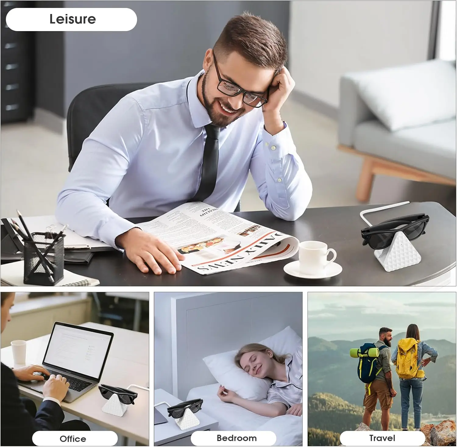 قاعدة شحن نظارات Ai متوافقة مع نظارات Ray-Ban Meta الذكية، شاحن نظارات ذكي محمول للسفر مع محول #6