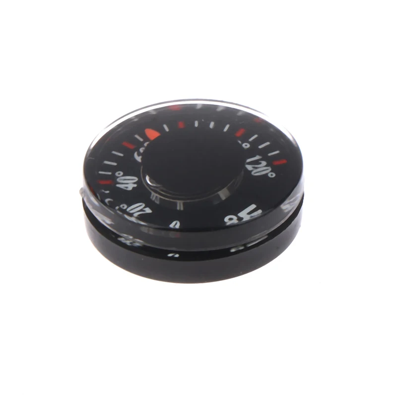 1pcs Mini Portable Round Diameter 20mm Outdoor Waterproof Plastic Circular Car Thermometer Pointer Degrees Celsius Thermometer