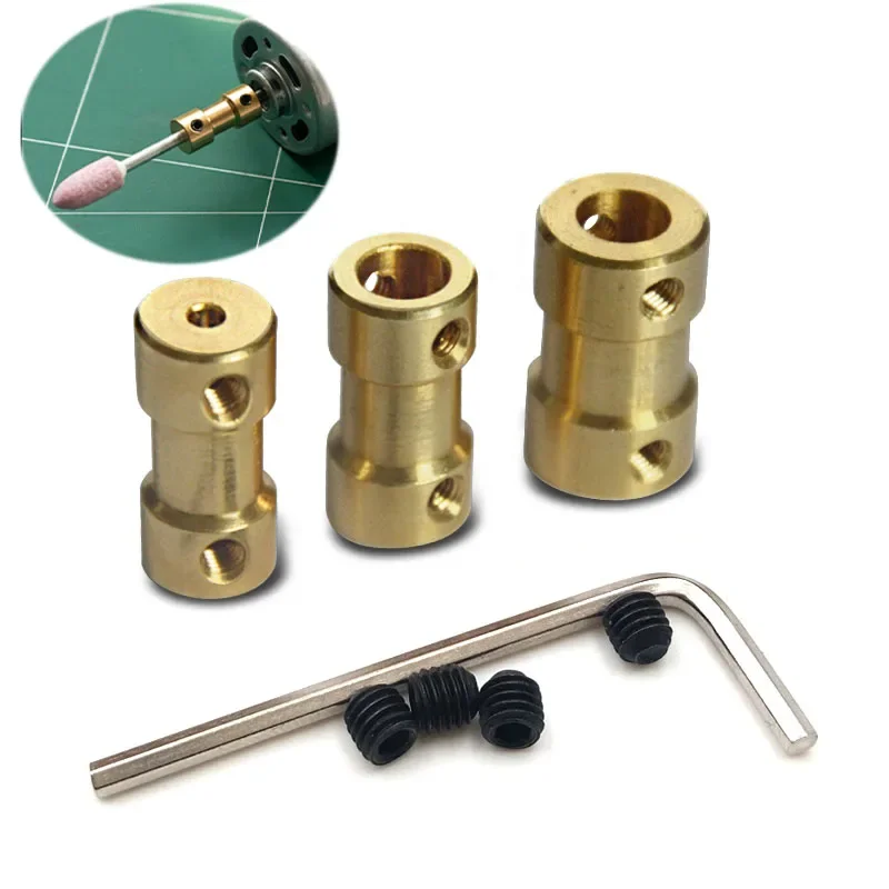 5Pcs/lot 2/2.3/3~6mm Motor Shaft Coupling Coupler Connector Sleeve Adapter Brass Transmission Joint for RC Boat Car Airplane