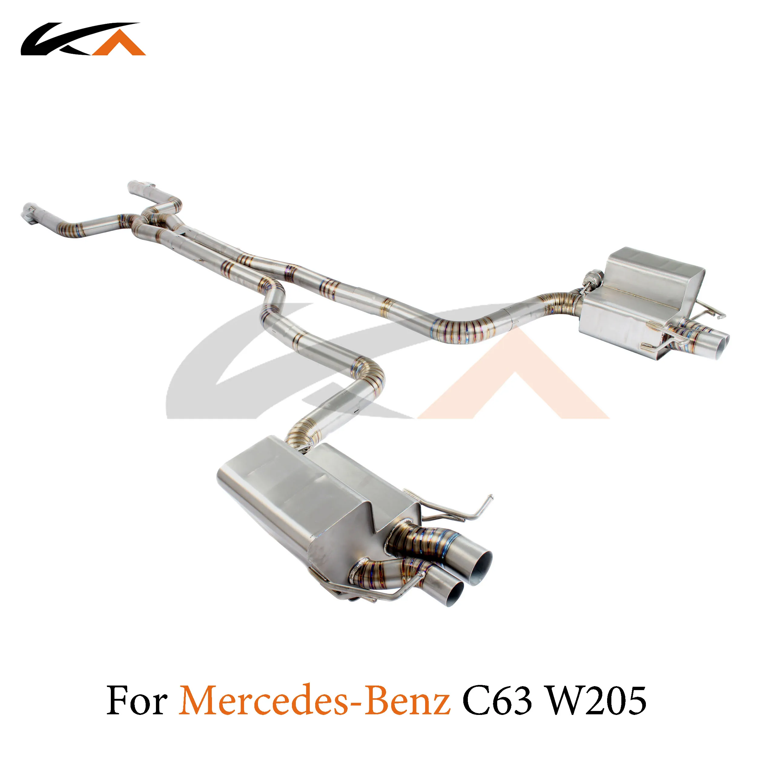 KA Tuning exhaust system parts titanium alloy catback for Mercedes-Benz C63 W205 rear section performance muffler valve