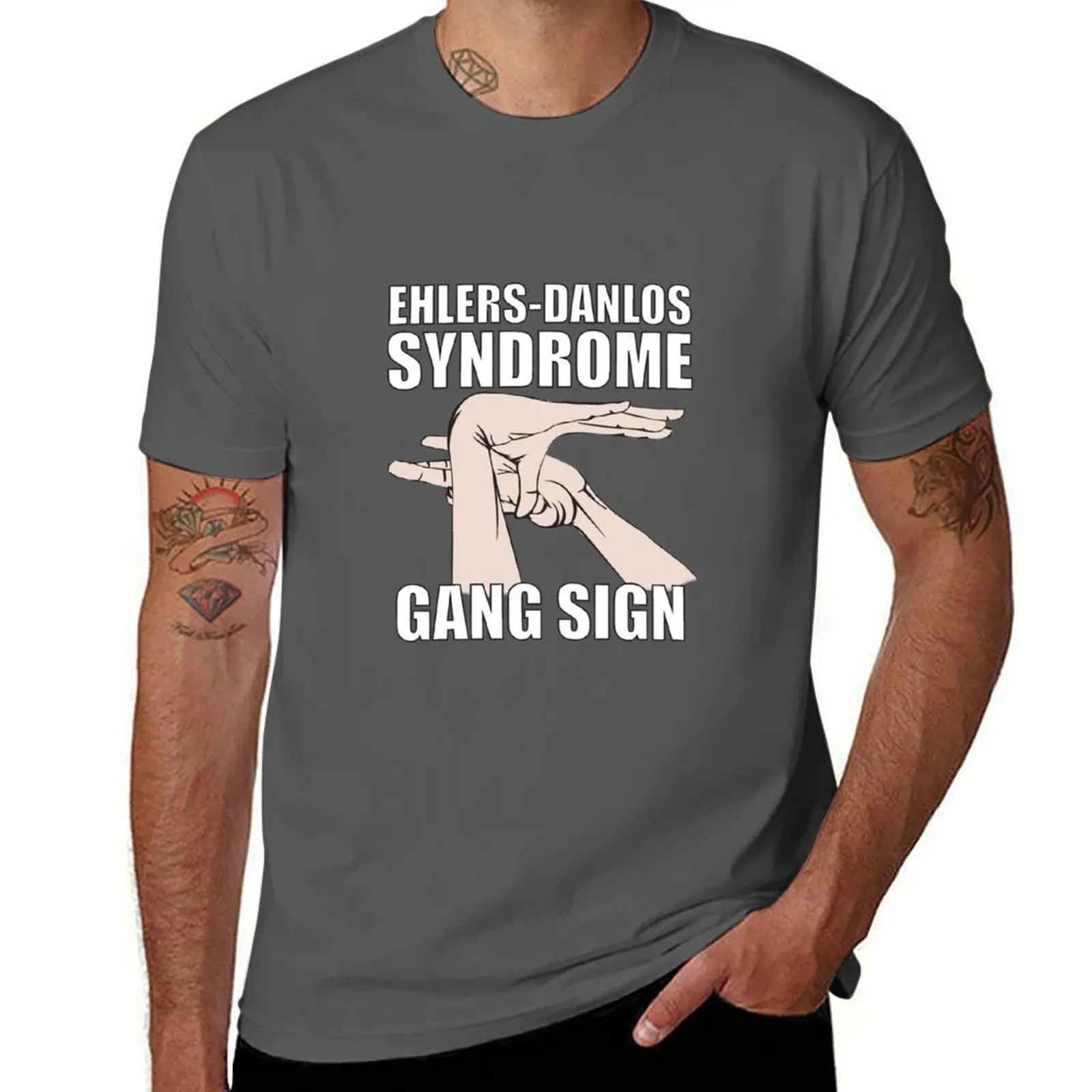 

Awareness Danlos Sleeve Ehlers Syndrome Shirt Shirt Long T-Shirt Basic Plain Tee for Spring and Summer