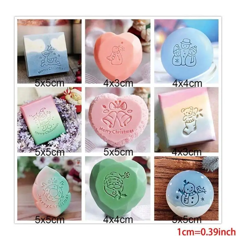 97BA لطيف الصابون اليدوية ختم حفلات عيد الميلاد بطاقة دعوة صنع الملحقات DIY بها بنفسك #6