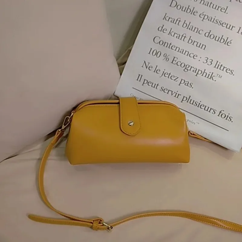 

2026 Retro Doctor Bag for Women Handmade PU Leather Crossbody Purse Vintage Messenger Bag with Detachable Strap Portable