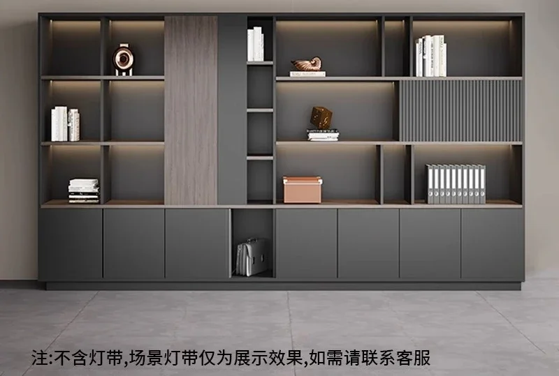 Premium Office Bookcase Boss Background Cabinet File  Wooden Data Cabinet Storage  Locker Wall Floor