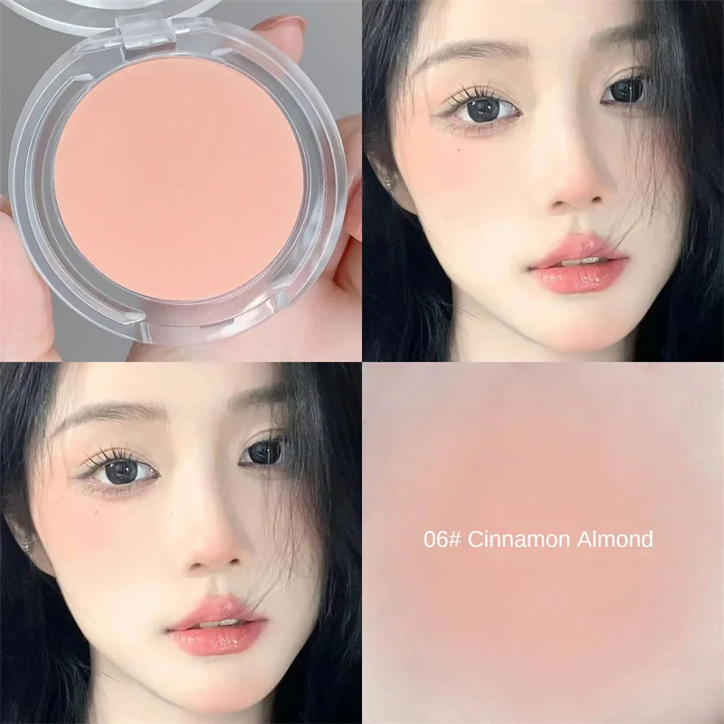 Natural Cheek Tint Blush Palette Face Contouring Face Blusher Single Waterproof Matte Peach Rouge Contour Shadow Palette Makeup