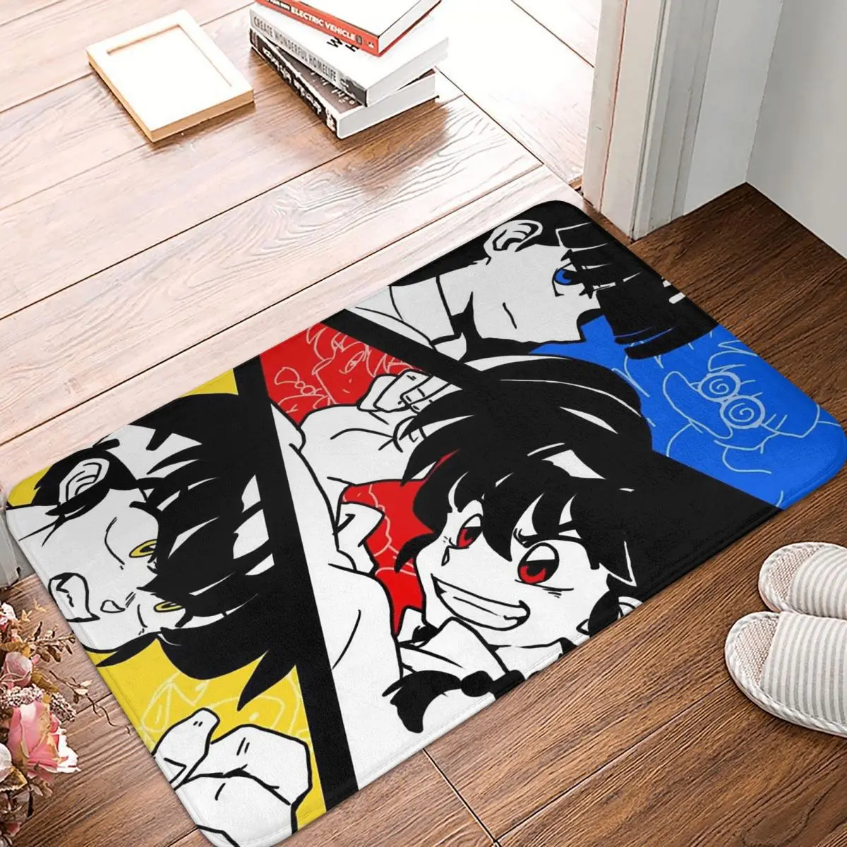 Ranma 1/2 Saotome Pig Girls P Chan Doormat Kitchen Entrance Home Floor Mat Anti-slip Carpet Rug for Balcony Footpad Mats
