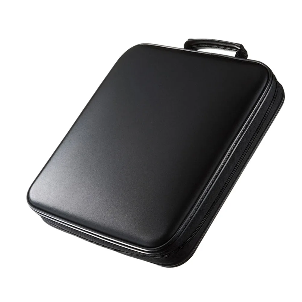 160 Capacity Cd Case Portable Dvd Storage Organizer Handheld Hard PP Disc Holder Nonwoven Lining Scratch Shock Proof Media