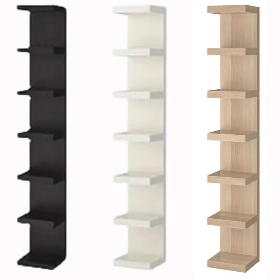 Wooden Wall Rack Wall Crevice Rack Bookshelf Wall Decorative Cabinet Baffle Rack