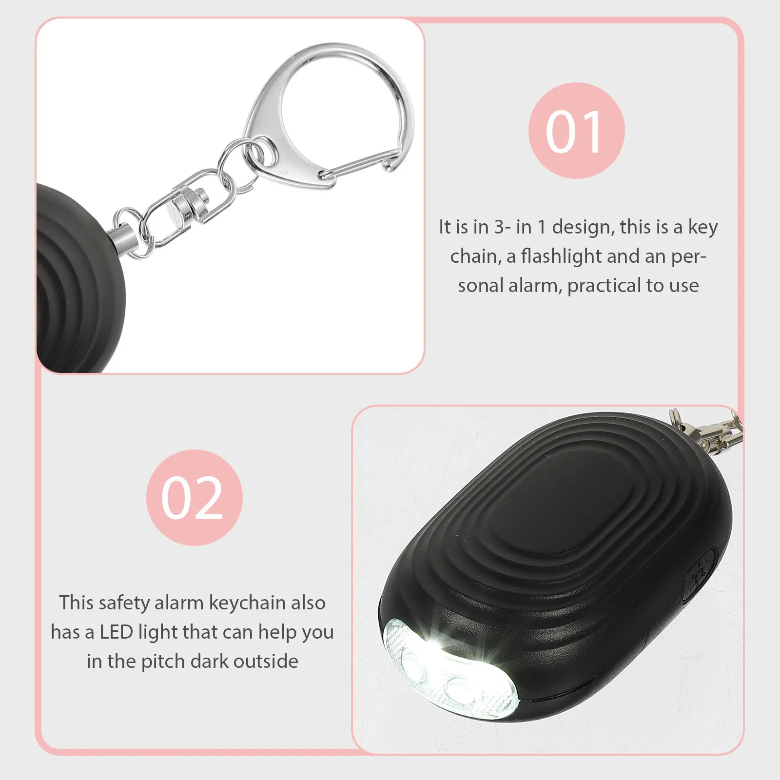 إنذار الهجوم الصوت أجهزة الإنذار الشخصية للنساء الأمن مكافحة السرقة ABS السلامة في حالات الطوارئ #5