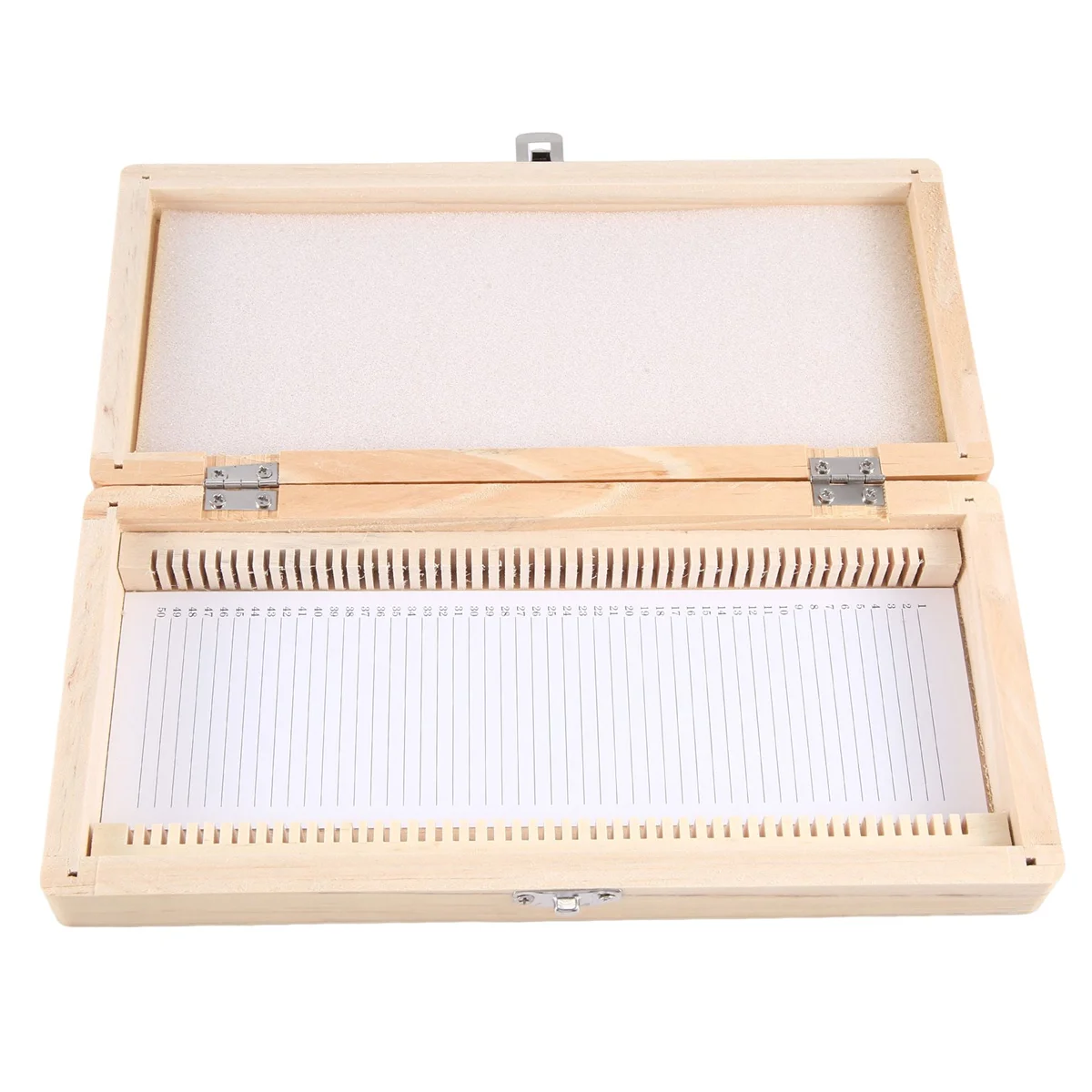Wooden Slide Storage Box, Holds 50 Slides, Microscope Slide Box