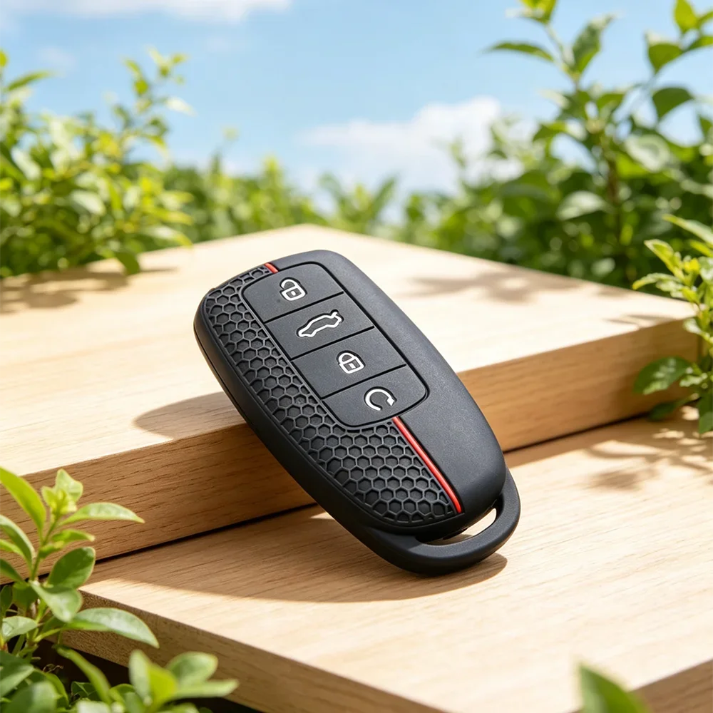 Flexible Honeycomb Silicone Key Fob Protector For Chery Omoda C5 5 Tiggo 8 PLUS 8 Pro 7 Pro Arrizo 5 PLUS Red‑Line Shell