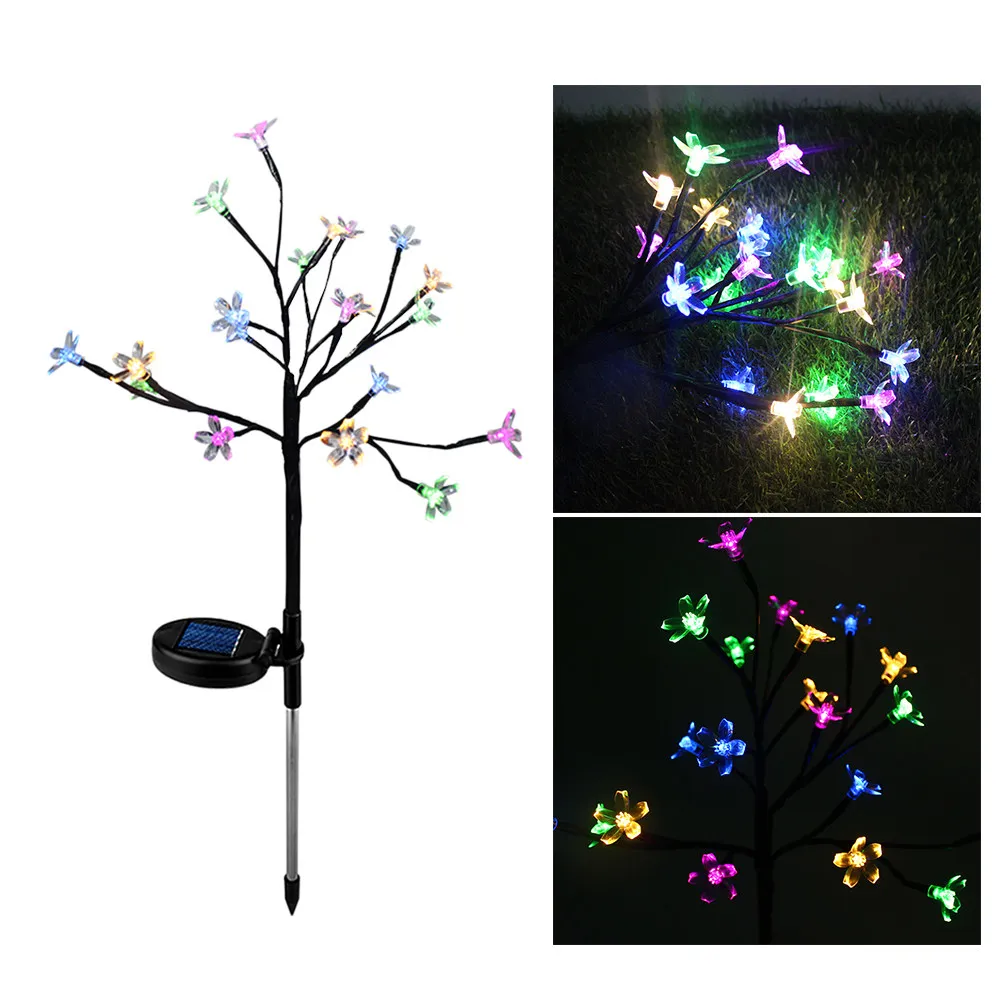 

LED Light Branches Leaves Cherry Blossoms Outdoor Waterproof Garden String Lawn Lights Solar Landscape Light