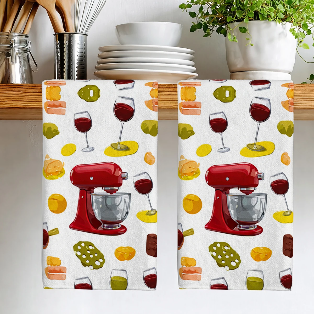 

Lovely Kitchen Themed Polyester Scouring Pad - Machine Washable & Fade Resistant Kitchen Linen For Daily Use