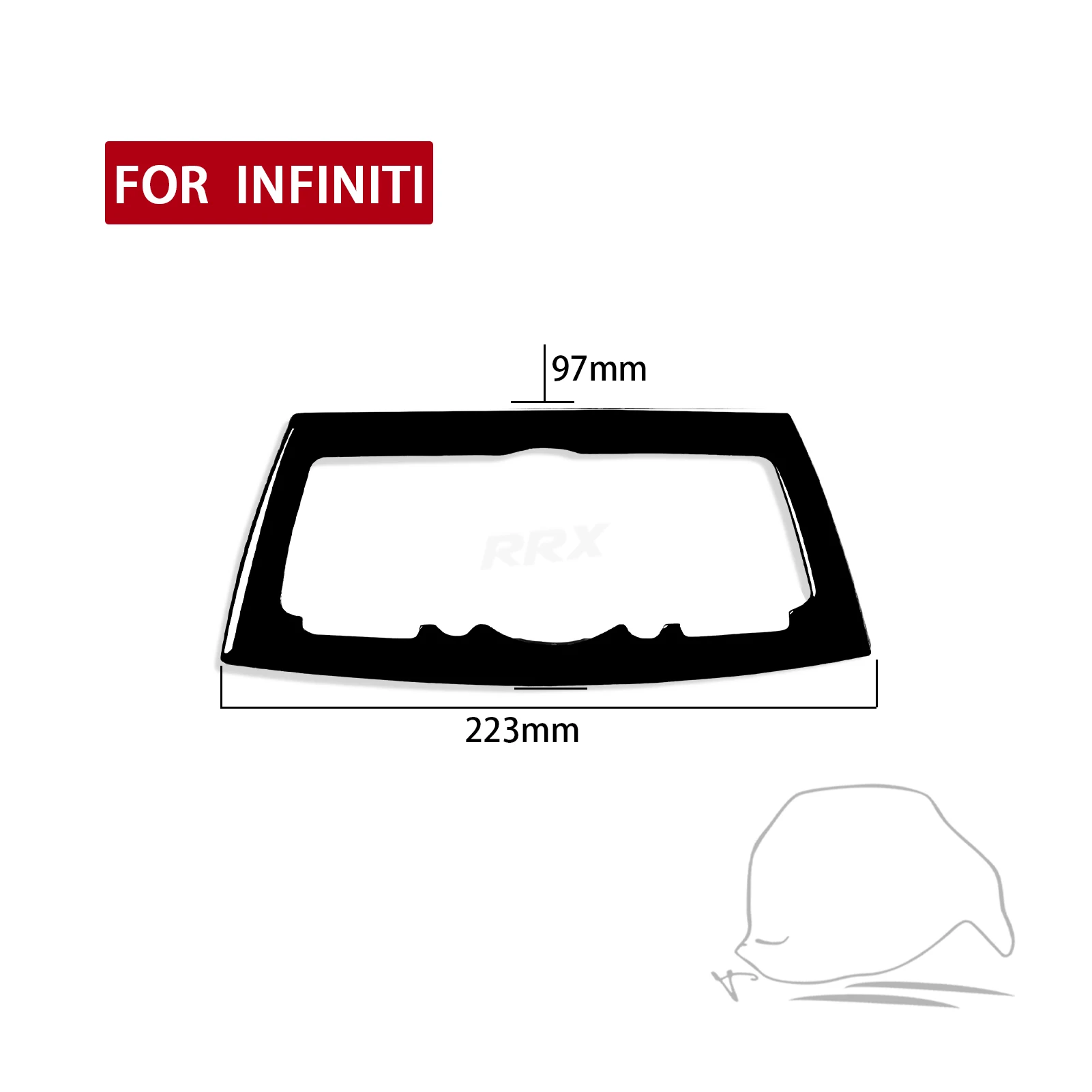 For Infiniti FX QX70 2009-Up Center Console Button Trim Frame Tuning Cover Piano Black Sticker Car Interior Moulding Accessories