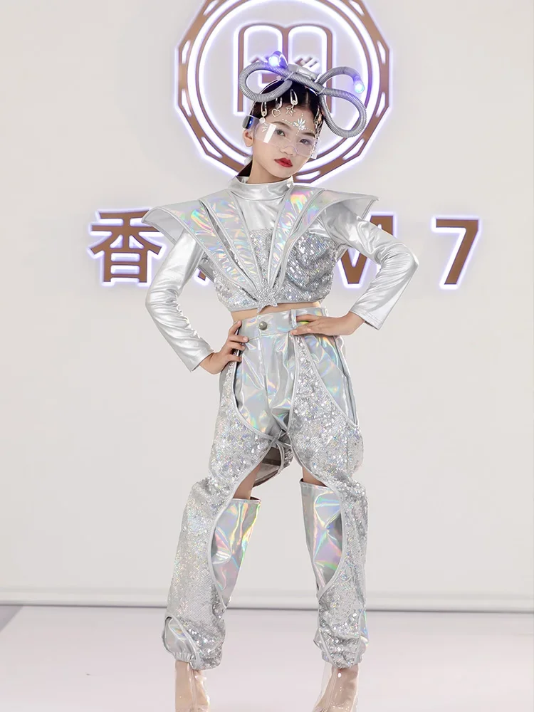 

K-pop Urban Dance Girl Clothes High-end Children's Catwalk Costumes Cool Personality Children's Models Fashion Show