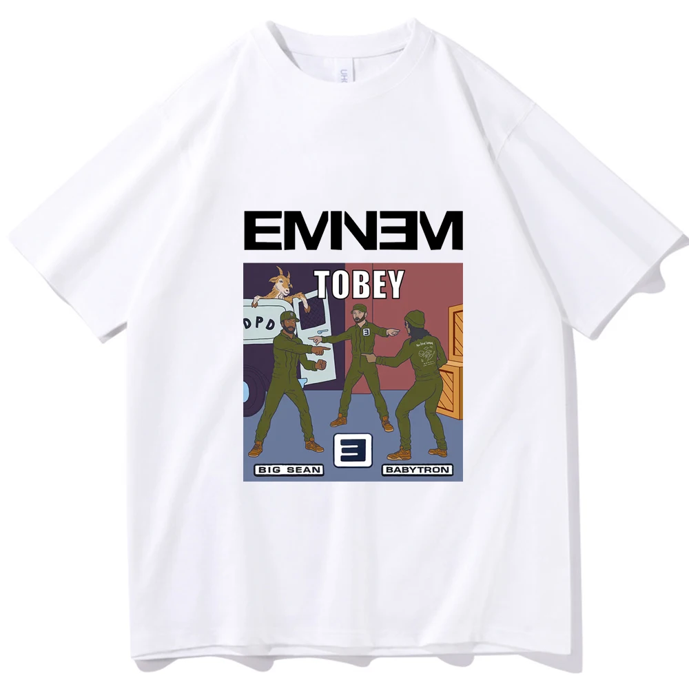 Eminem Tobey 2024 T-shirt Unisex O-neck Summer Casual Music Fans Gift Shirt Oversized T Shirt Regular Printing