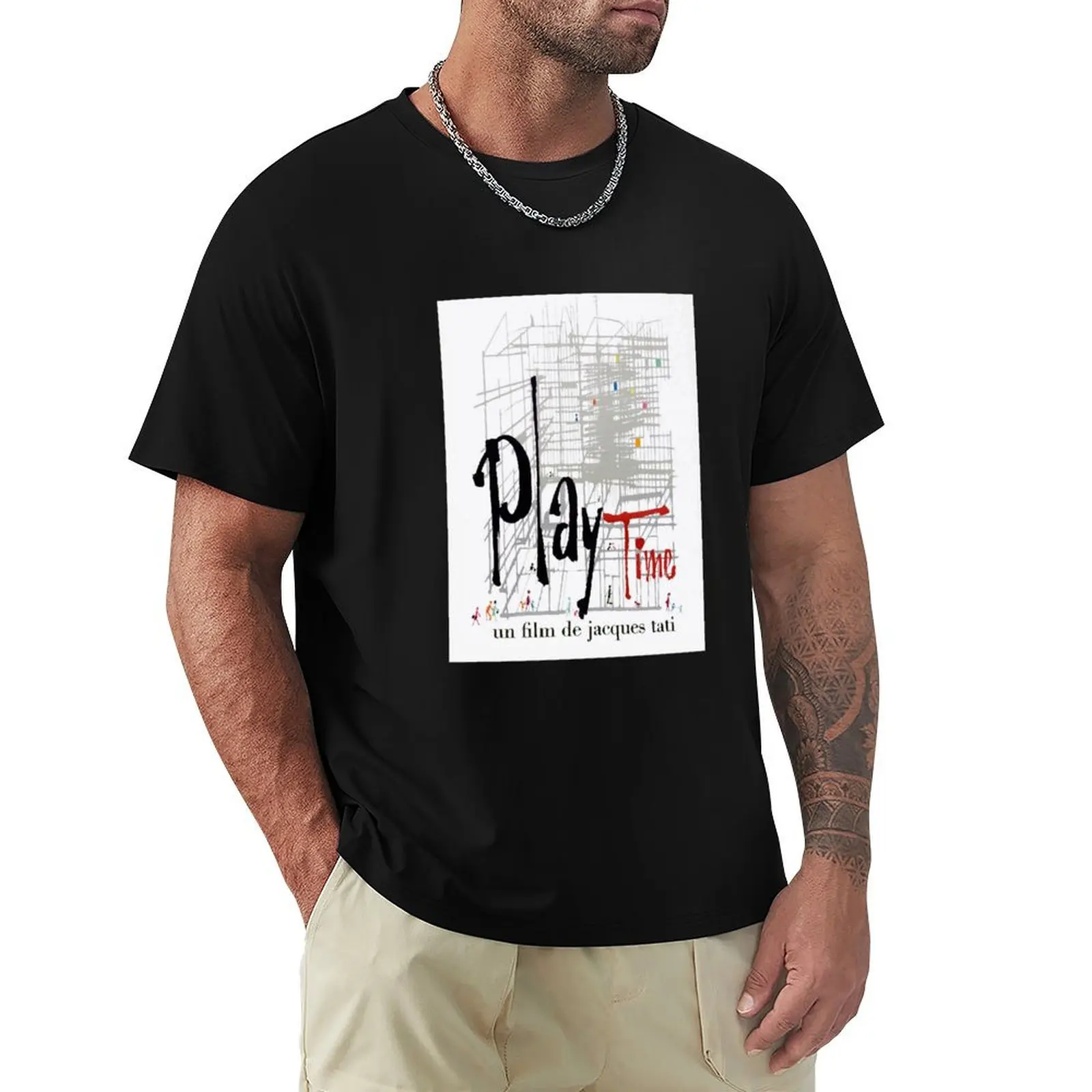 Playtime Jacques un film de Tati vintage T-Shirt Running Gym Short Sleeve Sports Tee