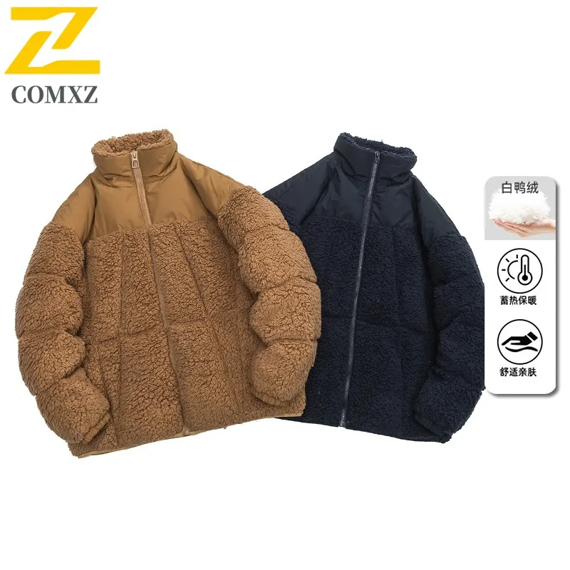COMXZ Men Bread Jacket Casual 2025 Travel Snow Lightweight Cold-Resistant Ski Padded Jacket Comfortable Street New Parker Coat