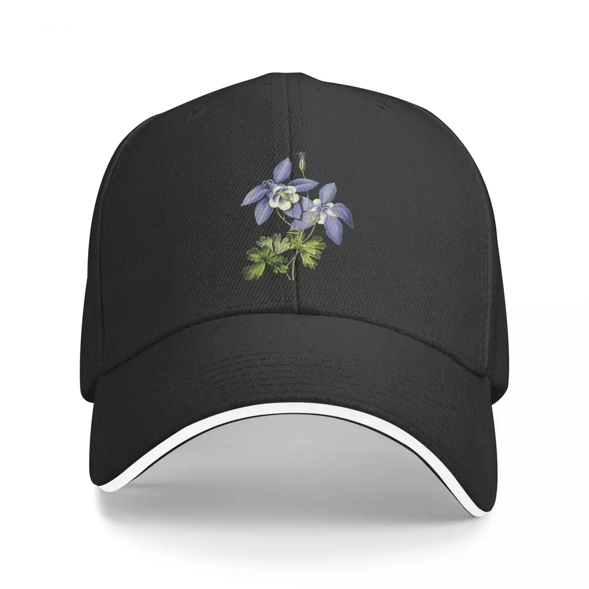 Violet Columbine Flower Illustration Baseball Cap Sports Cap Kids Hat Girl'S Hats Men's