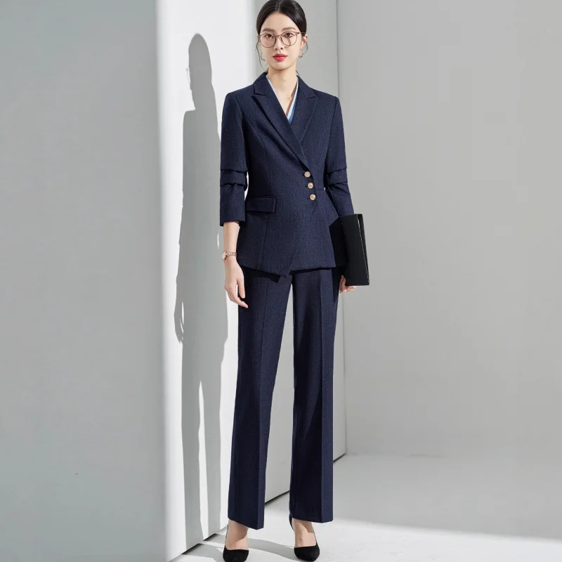 

Элегантный женский костюм 2025: Новинка весенне-осеннего сезона, профессиональная деловая одежда, комплект для собеседования, укороченный пиджак