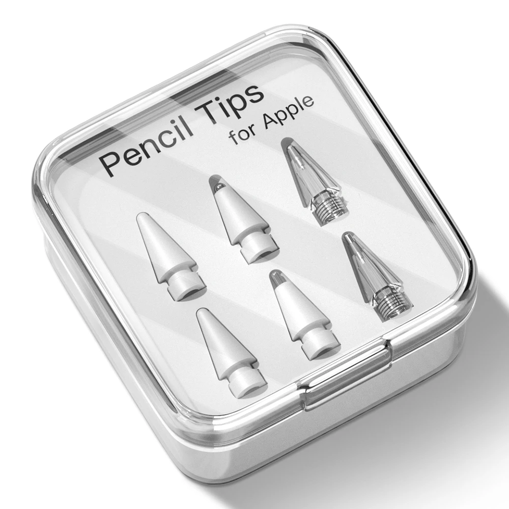 Pencil Tips For Apple Pencil Pro 1st 2nd 3rd Gen Double Layer 2B & HB & Thin Tip For Apple Pencil Nib, Enough For 4 Years of Use
