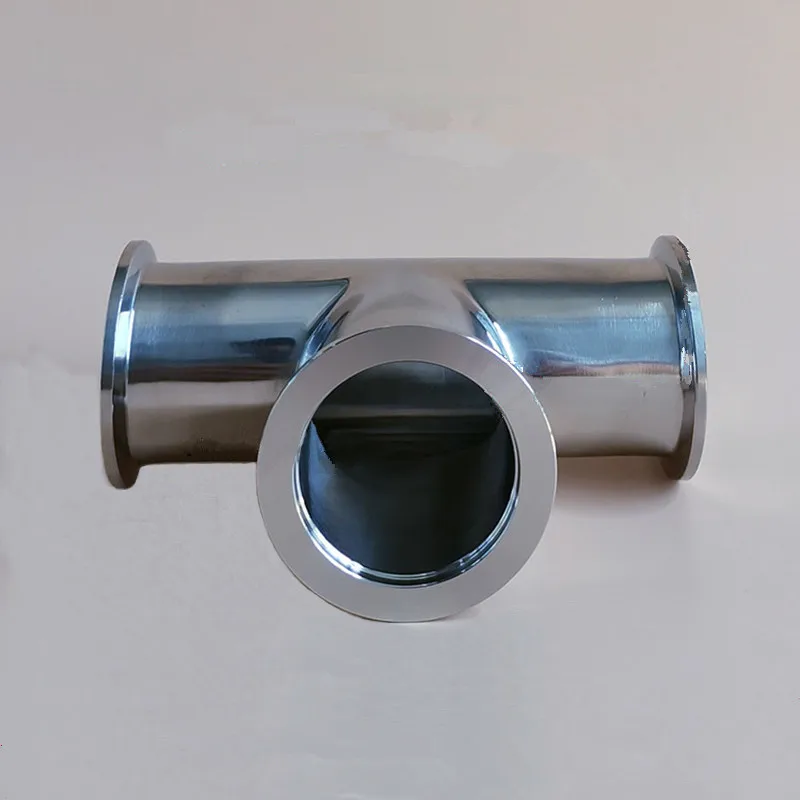 Vacuum Equal Diameter 3-way Pipe KF16/25/40/50 Fast-loading SS304 Vacuum Equal Straight Tee Three-way Flange Tube Fitting Joint