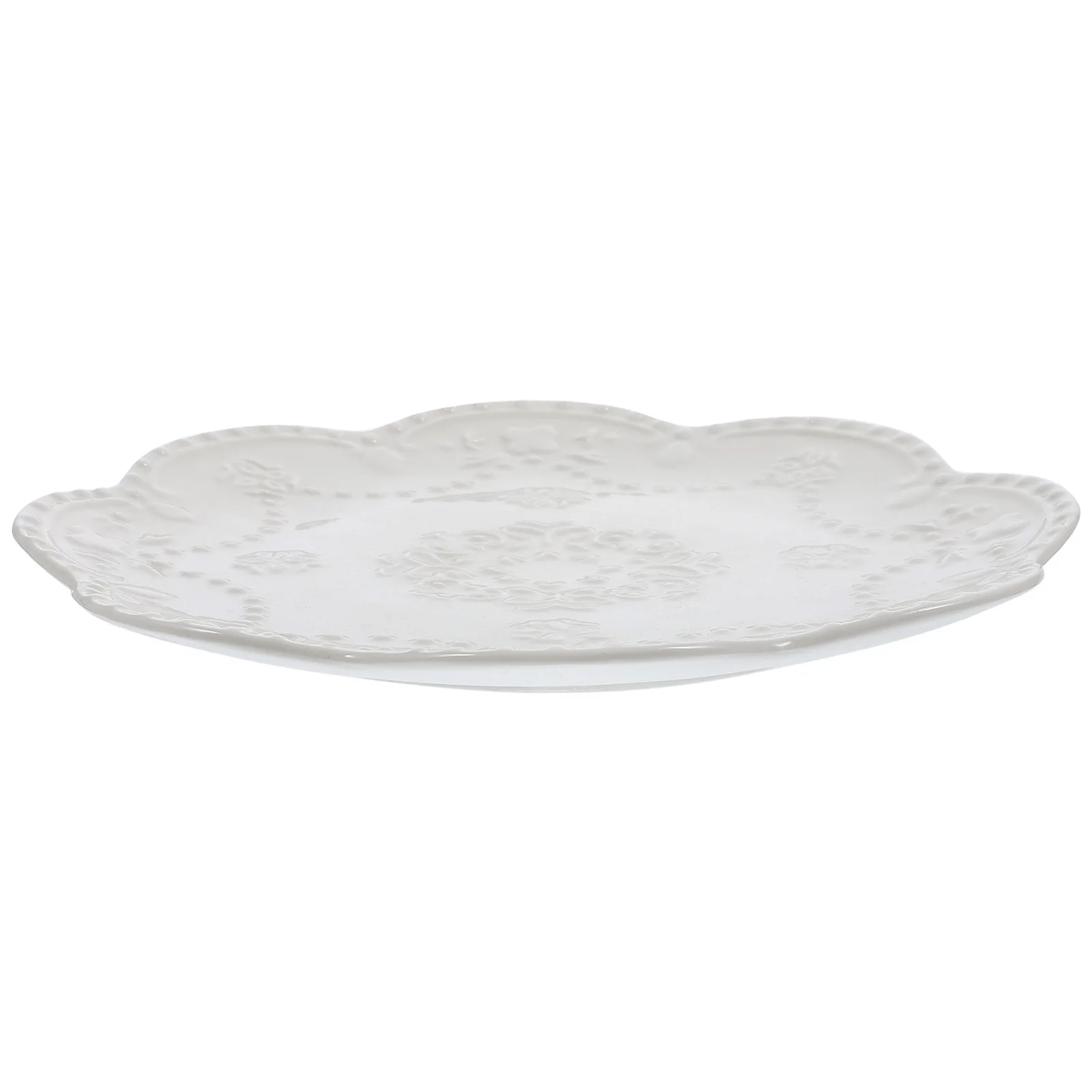 

Ceramic Dessert Plate Simple Shape Easy-Clean Multi-Function Serving Snack Plate Tea Plates Set of 6 Dinner Accessory