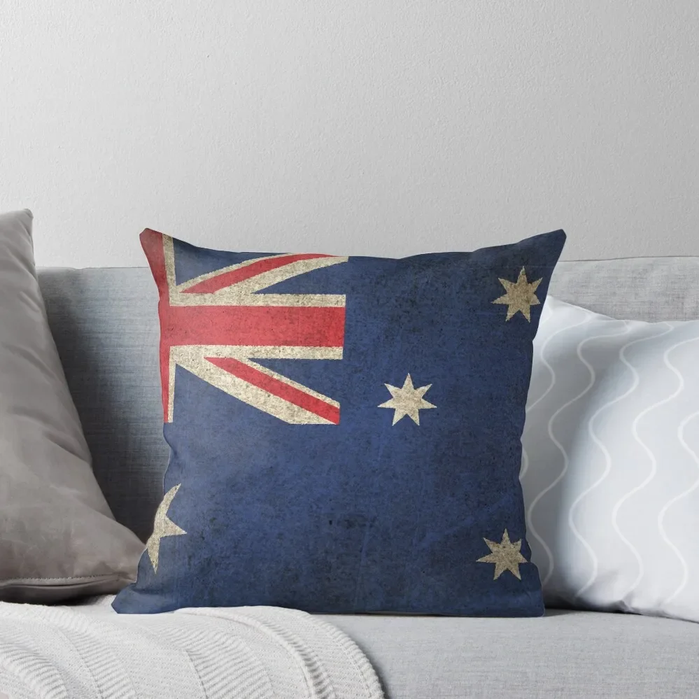 

Old and Worn Distressed Vintage Flag of Australia Throw Pillow Sofa Cover Anime pillow