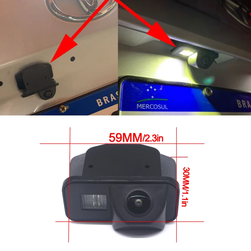 CCD HD Fisheye Rear View Camera For Toyota Sienna (XL30) Wish (AE20) 2009 2010 2011 2012~2016 Car Backup Reverse Parking Monitor