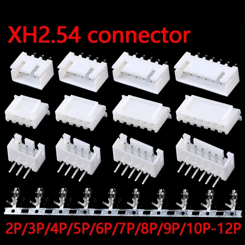 

XH2.54 Male Plug And Female Socket Wire Connector Set Plastic Shell 2/3/4/5 Pin Terminal Blocks 2P 3P 4P 5P 6P 7P 8P 9P 10P 12P