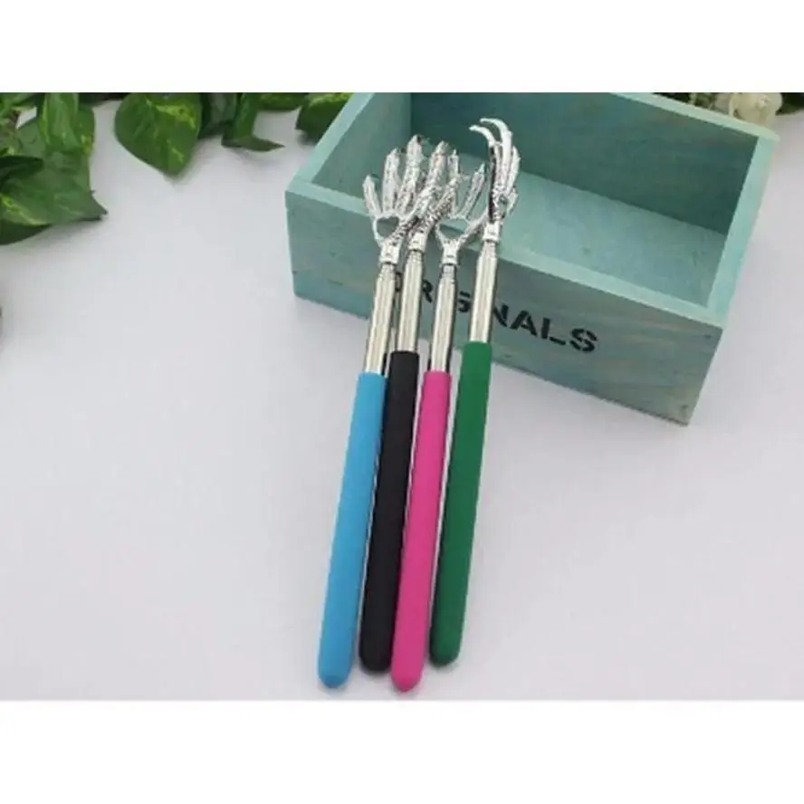 1 Pcs New Stainless Steel Pen Holder Back Scraper Bear Claw Retractable Pocket Scraping Massage Kit Dust Collector