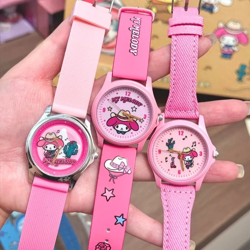 Anime Figure Sanrio Hello Kitty Blind Box Toys Cowboy Busy Series Watch Electronic Watch Collection Decoration Birthday Gifts view 4