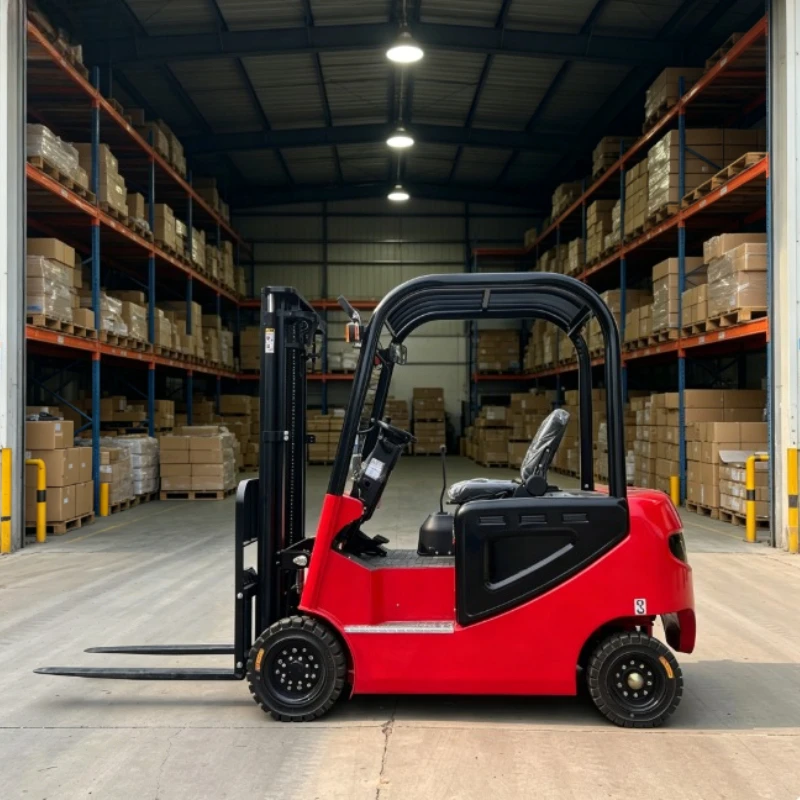 Compact Lithium Four Wheel Electric Forklift Small Body Big Load Capacity Supermarket Storage Pallet Mover Equipment