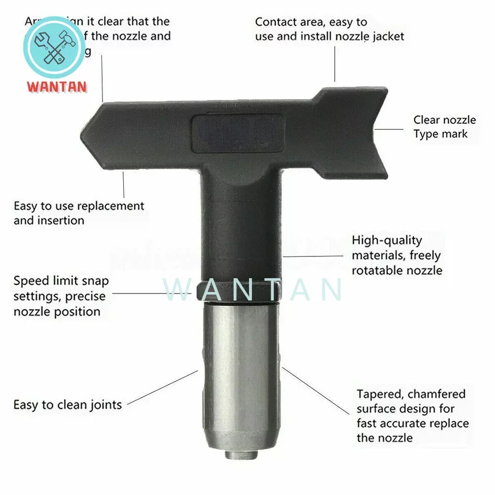 Airless Spray Gun Tip Black Nozzle Kit High Quality for Titan Wagner Paint Sprayer #209 - 625