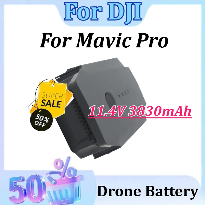 

New 11.4V 3830mAh 43.6Wh for DJI Mavic Pro Battery 27 Minutes Flight Time High Quality Rechargeable Battery Drone Battery