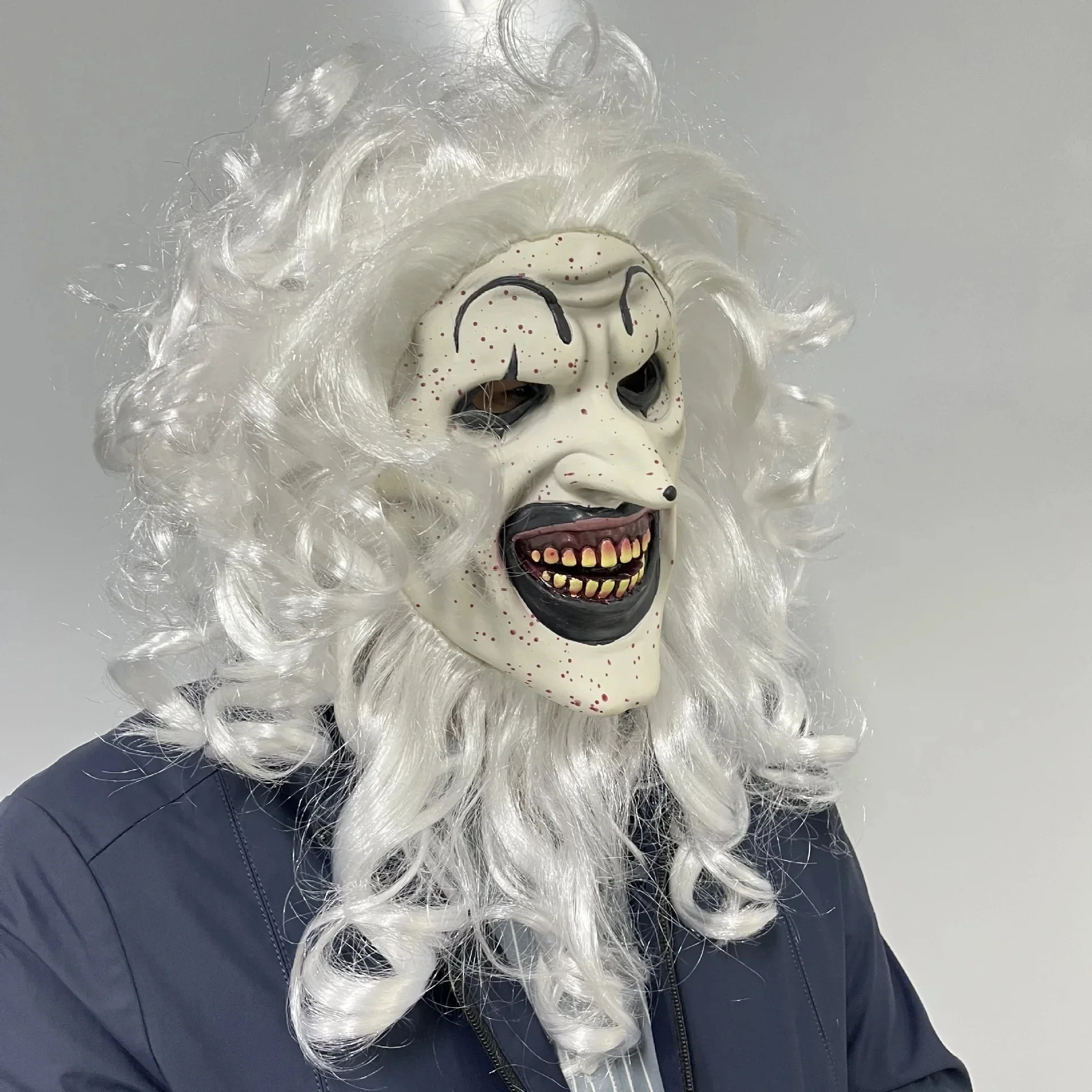 Gruseliger Terrifier 3-Maskenkunst Der Clown Blutiger Latex Joker Terrifier Cosplay Masken Vollgesicht Frauen Männer Halloween Party Cos Prop