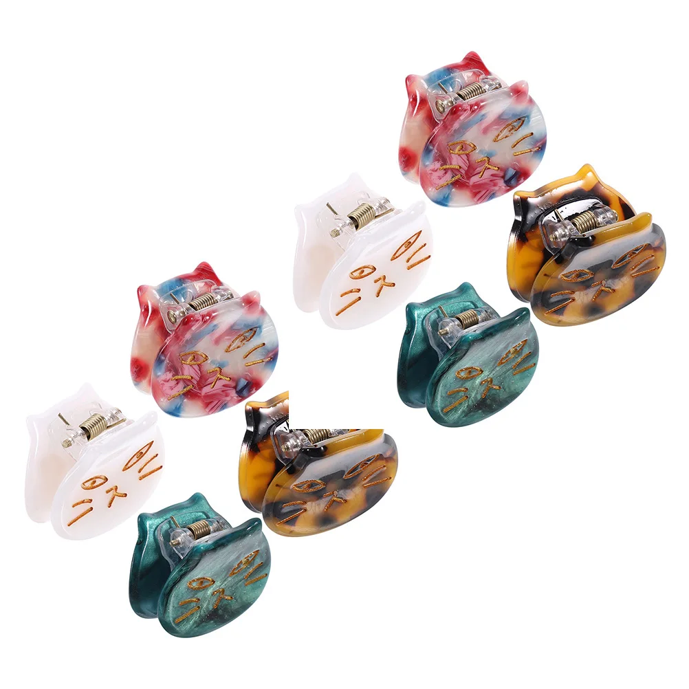 

8Pcs Cat Design Hair Clips for Women Small Claw Clips Cute Decorative Hair Accessories for All Occasions
