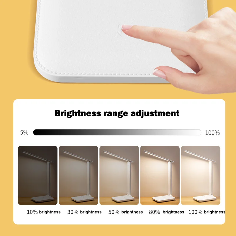 Imagem -02 - Led Touchable Desk Lamp Cores Stepless Escurecimento Usb Recarregável Leitura de Cabeceira Proteção para os Olhos Luz Noturna