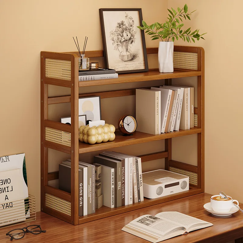 Simple small bookshelf storage rack Multi-layer home office desktop shelf