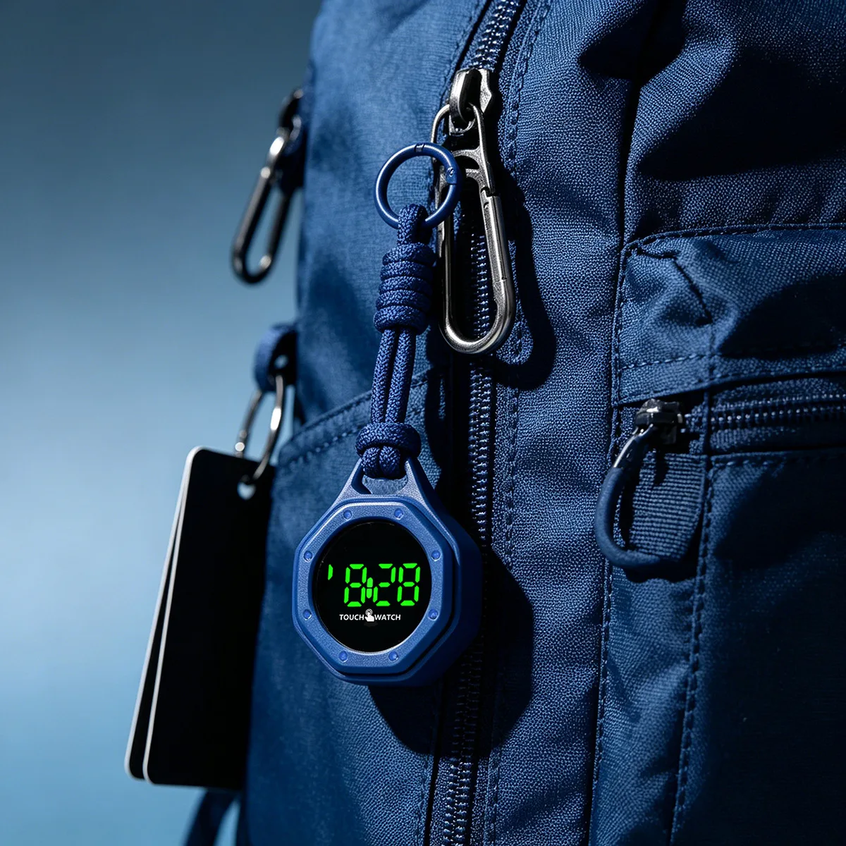 Silent Digital Exam Touch Digital Watches Children Portable Hanging Backpack Large Screen Women Keychain Pocket Watch for Men