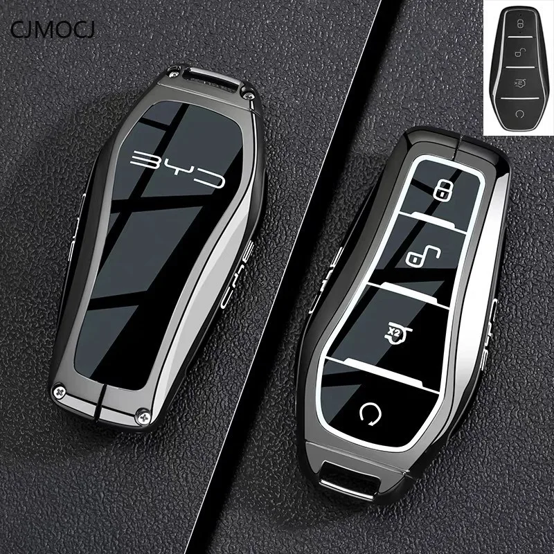 Premium Zinc Alloy Key Cover Case for BYD Seal 05 DM-i/Seagull/E7/Dolphin/Qin/Han/Tang/Song L/SeaLion - Protective Key Fob Shell