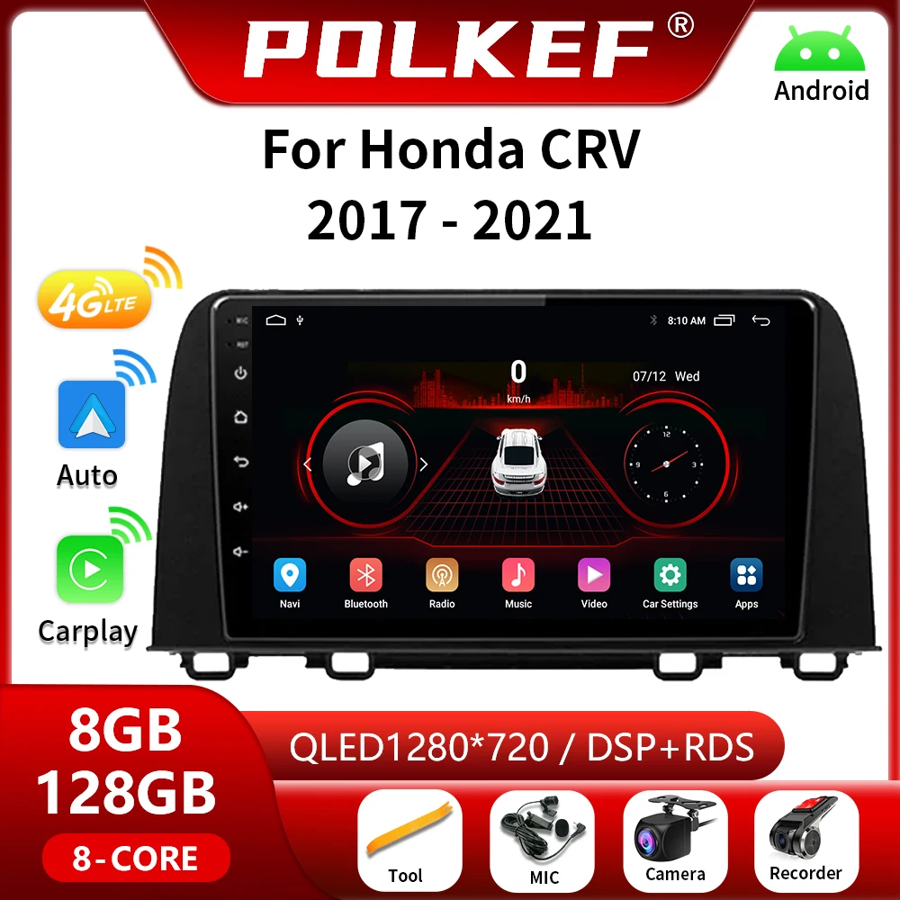 

Android 13 Car Radio Stereo For Honda CRV 2017-2021 Multimedia Video Player Navigation GPS 4G Carplay QLE DSP 2Din DVD Head Unit