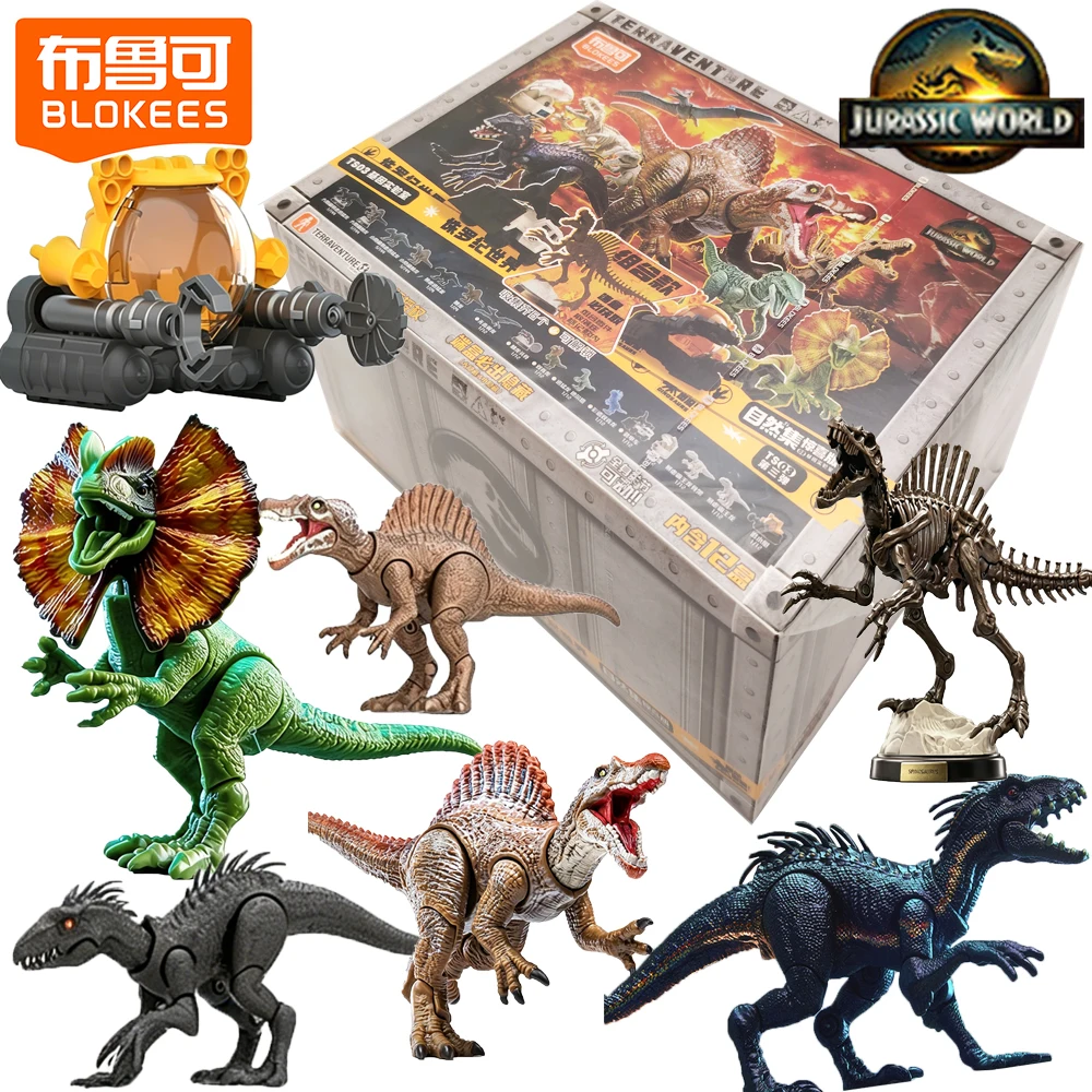 

New Official Blokees Jurassic World Surprise Version Blind Box Cartoon Simulation Fashion Trend Model Decorative Toys Fans Gifts